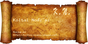 Koltai Noémi névjegykártya