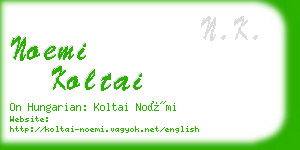 noemi koltai business card